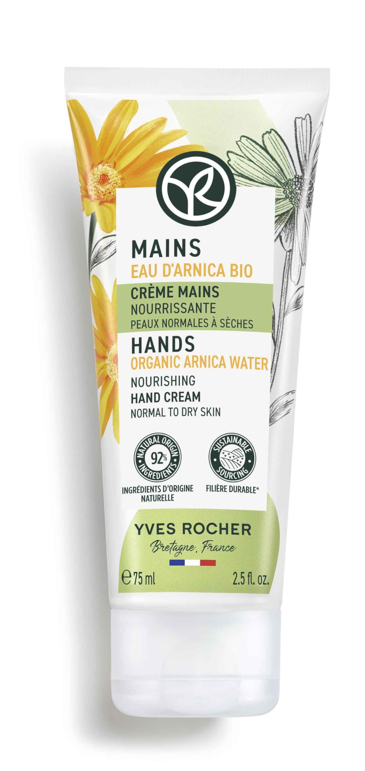 Yves Rocher Nourishing Hand Cream with Organic Arnica - 75 ml. / 2.5 fl.oz.