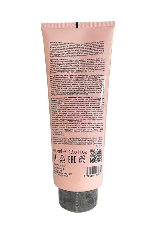 Contempora Vegan Restructuring Conditioner 400ml by Barex Italiana, 13.5 Fl Oz (Pack of 1), Pink