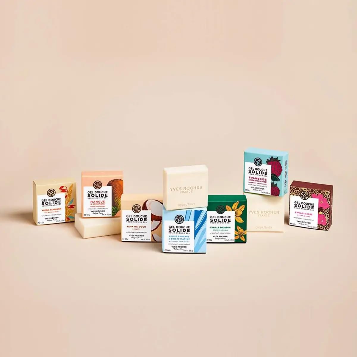 Yves Rocher Wild Algae & Sea Fennel Nourishing Solid Shower Gel Bath & Body Routine Women Men Day Care No Soap 100 g./3.3 oz.