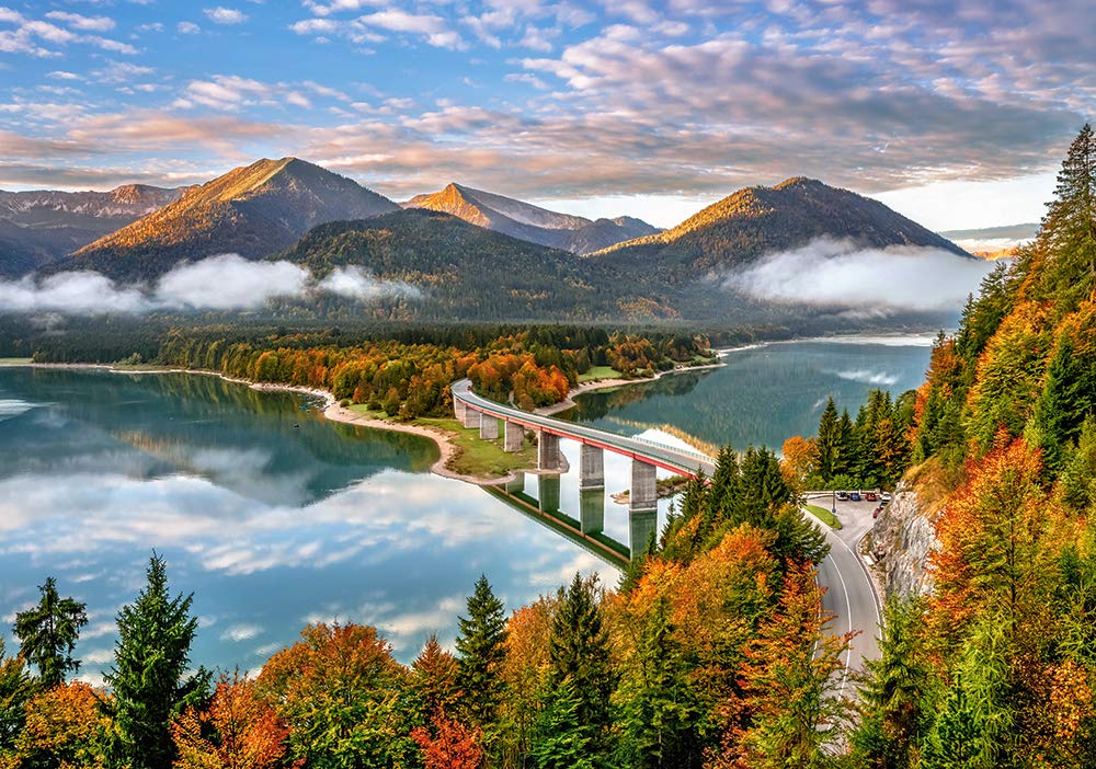 Castorland Puzzle 500 Pieces, Sunrise Over Sylvenstein Lake, Germany - В-53353