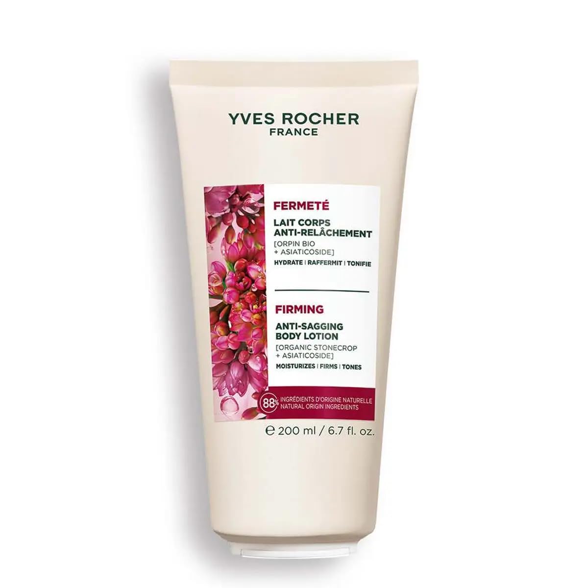 Yves Rocher Firming Anti Sagging Body Lotion Firmness & Elasticity – Moisturizing & Toning Skin Care Hydrating Body Moisturizer with Natural Ingredients 200ml / 6.7 fl oz