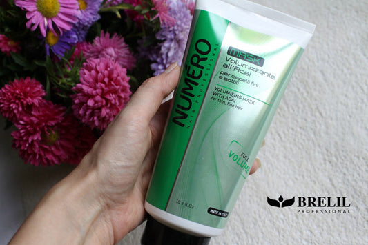 Brelil Numero Volumising Mask with Acai for thin, fine hair (10.1 fl.oz.)