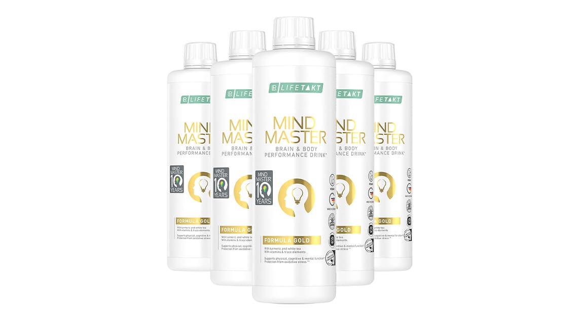LR Health&Beauty Lifetakt Mind Master Formula Gold Every Day Natural Treatment Women Men Set of 5-500 ml./16.9 fl.oz.