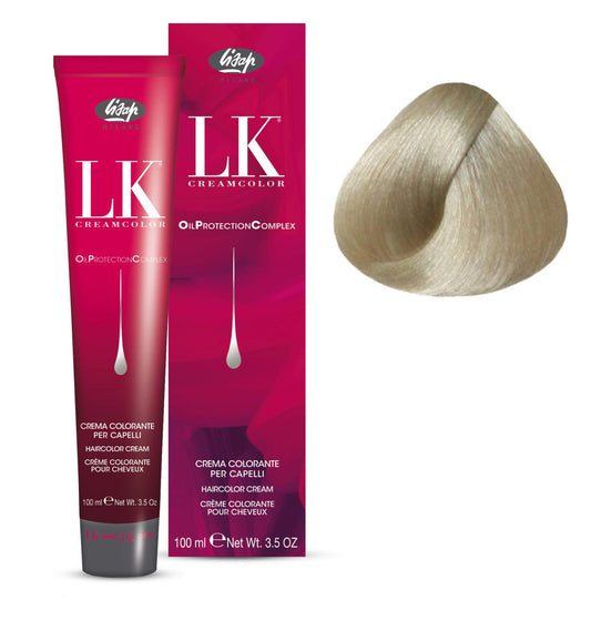 Lisap LK Oil Protection Complex Hair Color Cream, 100 ml./3.38 fl.oz. (11/22 - Extra Lightened Intense Ash Blonde)