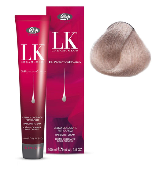 Lisap LK Oil Protection Complex Hair Color Cream, 100 ml./3.38 fl.oz. (10/8 - Lightened Natural Violet Blonde)