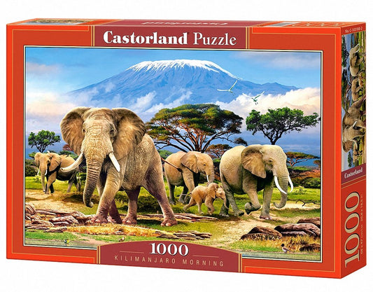 Castorland C-103188 Hobby Panoramic Kilimanjaro Morning Jigsaw Puzzle, 1000 Pieces Set, Multi