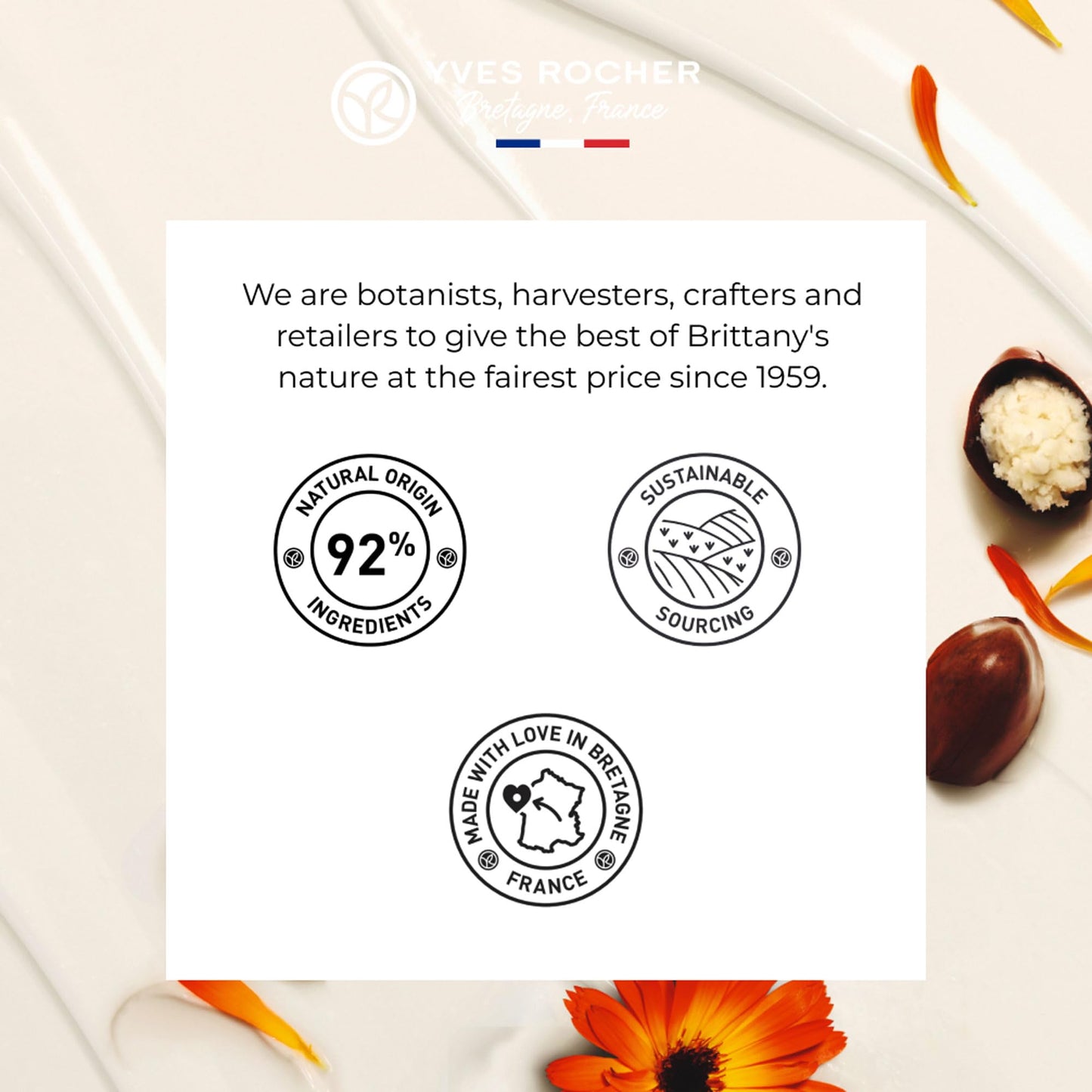 Yves Rocher Repair Lotion for Extra Dry Skin, Hand and Body Lotion to Repair & Nourish, 13 FL OZ