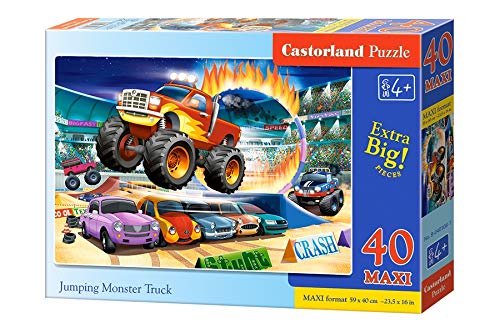 Castorland Puzzle 40 Maxi Pieces, Jumping Monster Truck - В-040308