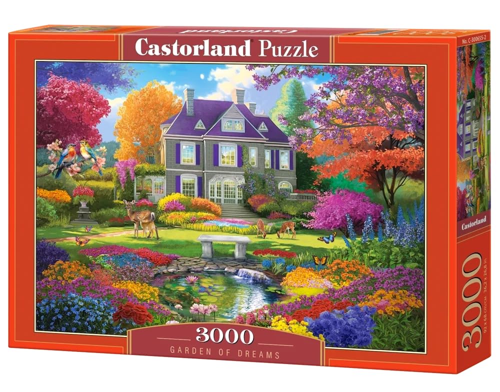 Castorland Garden of Dreams Jigsaw Puzzle - C-300655, 3000 Pieces - Challenging & Artistic