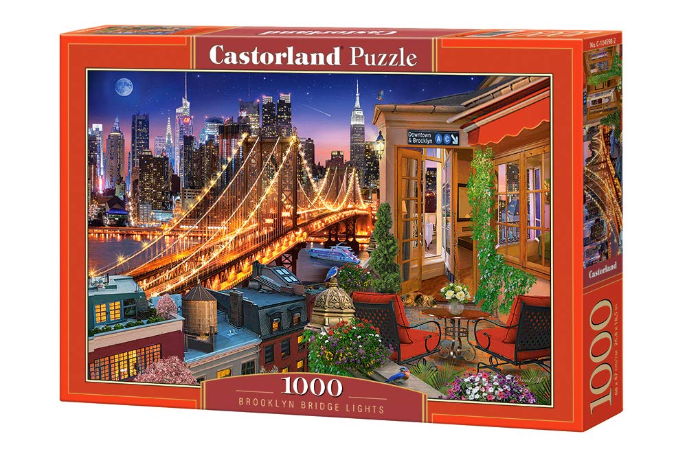 Castorland Puzzle 1000 Pieces, Brooklyn Bridge Lights - С-104598