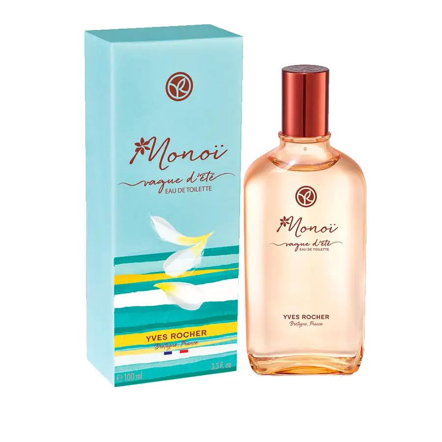 Yves Rocher Monoi Eau de Toilette Coconut Tiare Notes Summer Scent Long Lasting Fragrance Spray 100 ml./3.3 fl.oz.