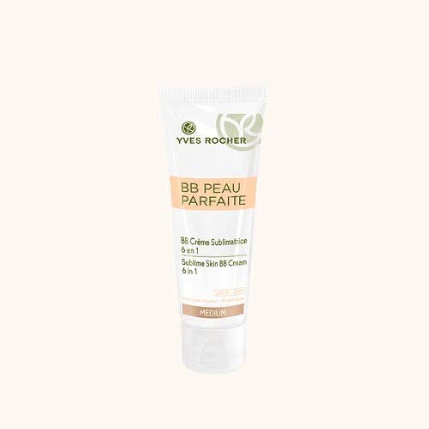 Yves Rocher BB Cream Tinted Moisturizer Foundation for a perfect complexion, All skin type, Dermatologically tested, 50 ml tube (Medium)