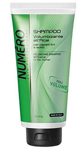 Brelil Numero Volumising Shampoo with Acai for thin, fine hair (10.1 fl.oz.)