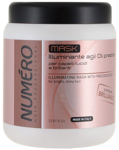 Brelil Numero Illuminating Mask with Precious Oils for bright, shiny Hair (33.81 fl.oz.)