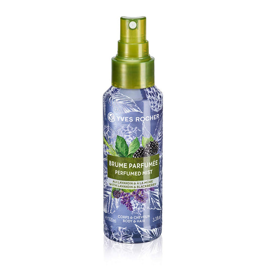Yves Rocher Les Plaisirs Nature Perfumed Mist Lavandin Blackberry Spray for Body & Hair -100 ml./3.38 fl.oz.