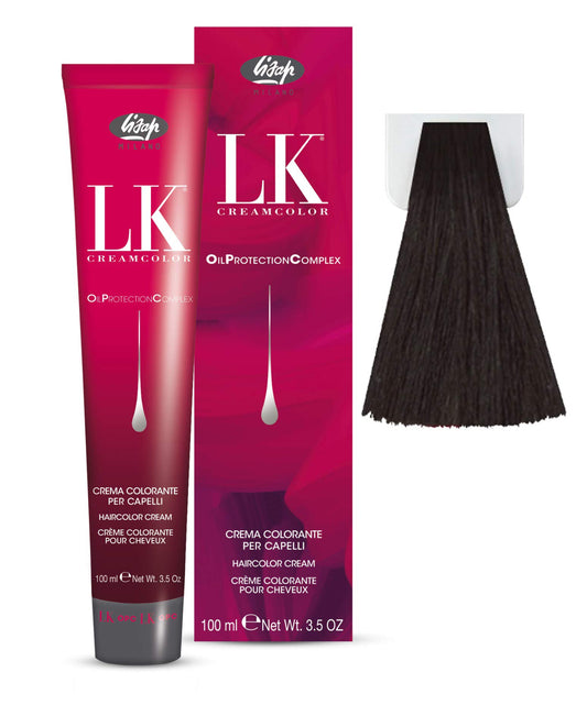 Lisap LK Oil Protection Complex Hair Color Cream, 100 ml./3.38 fl.oz. (3/07 - Dark Beige Brown)