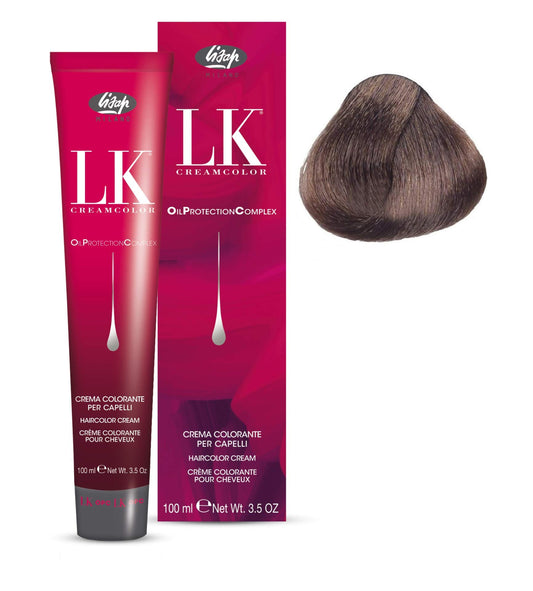 Lisap LK Oil Protection Complex Hair Color Cream, 100 ml./3.38 fl.oz. (7/71 - Medium Beige Ash Blonde)