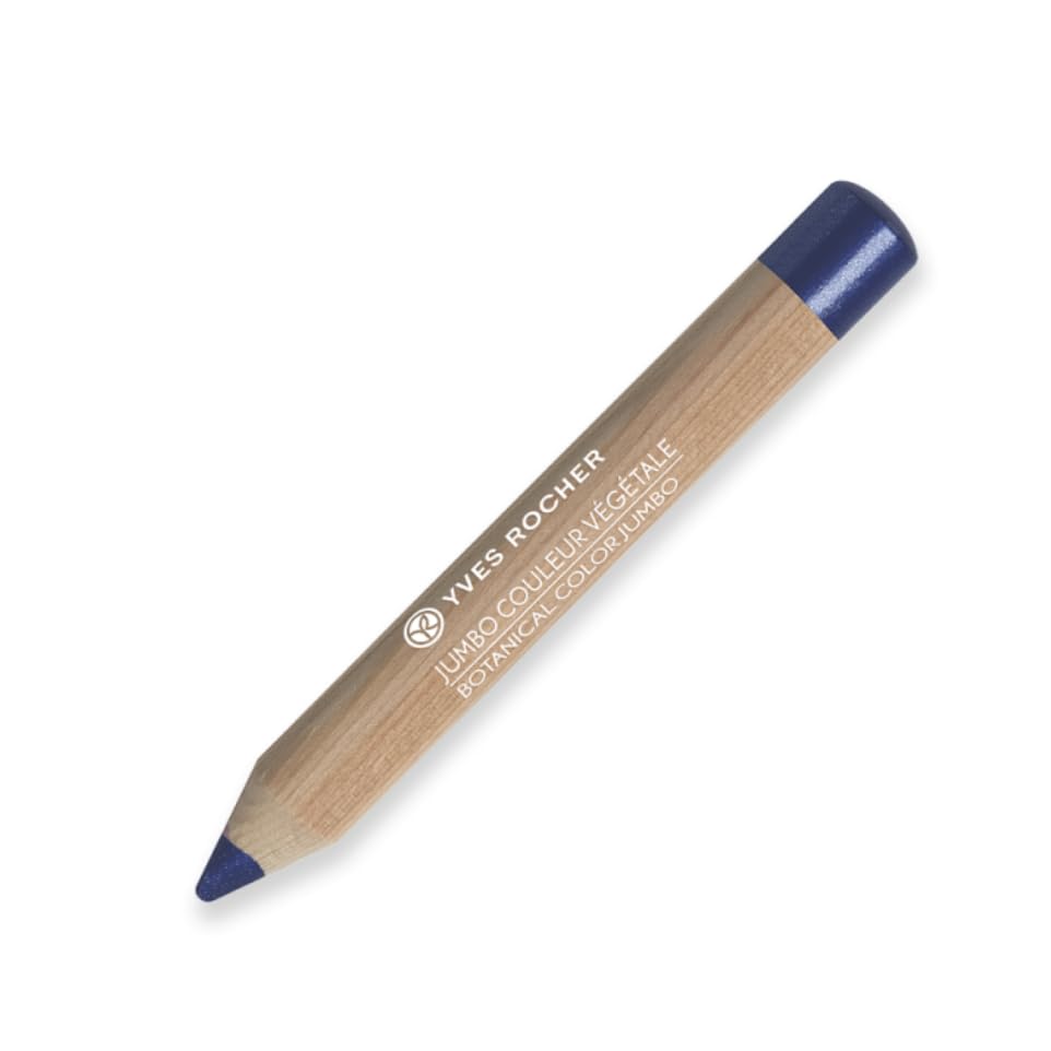Yves Rocher Jumbo Plant-Based Eyeshadow Pencil Long Lasting Color Liner for Women Smudge-Proof Blue Starlight Night 06 Bleu Anemone Nacre 1.7 g