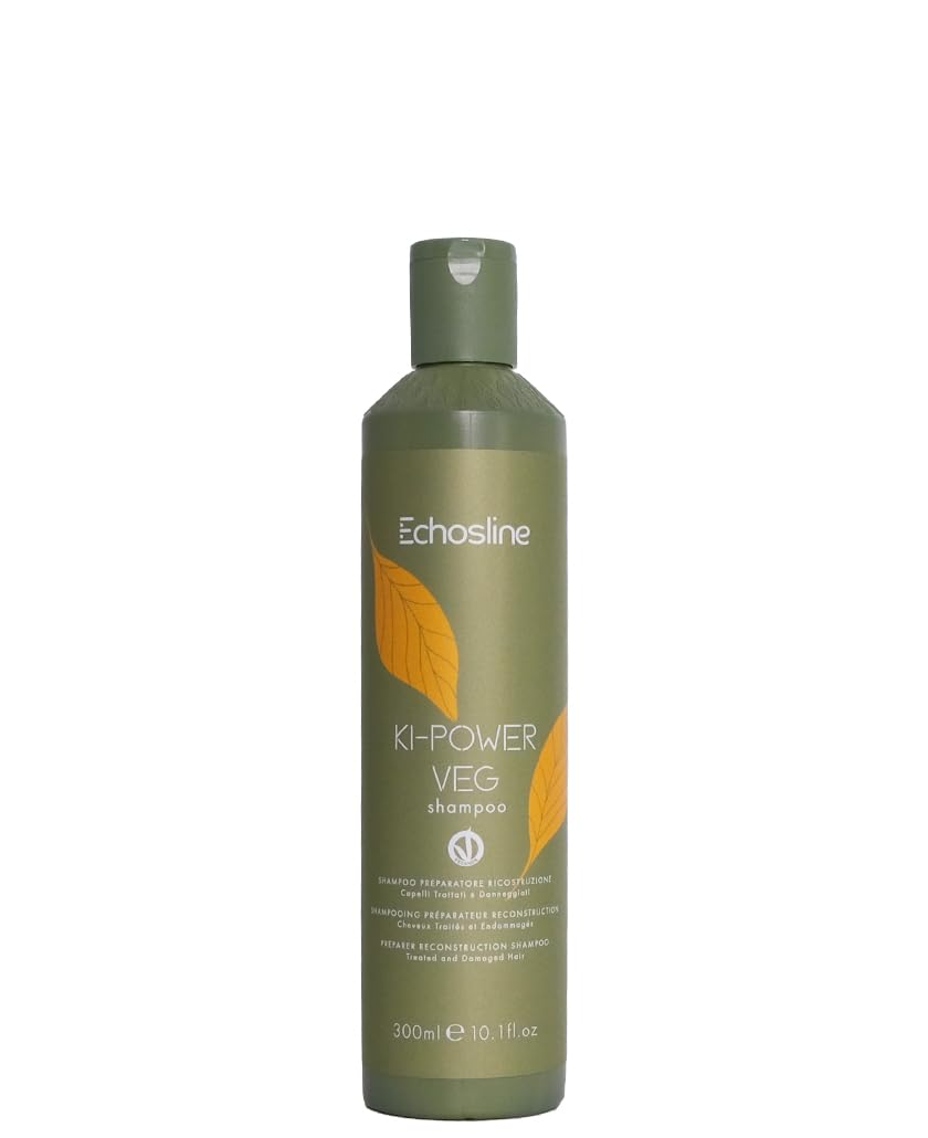 Echosline KIPower VEG Reconstruction Shampoo for Damaged Hair - 300 ml. / 10.1 fl.oz.