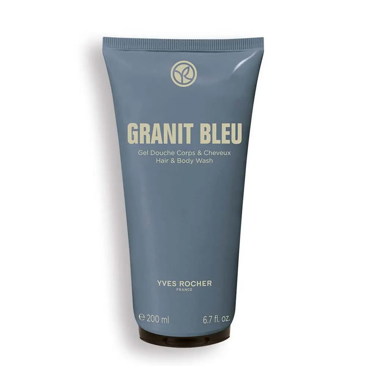 Yves Rocher Granit Bleu Perfumed Body & Hair Gel for Me – Refreshing Woody Marine Scent Cleansing Shower Gel All-in-One Hair Daily Use 200ml / 6.7 fl oz