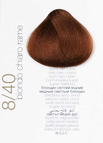 Brelil Colorianne Prestige Technologically Advanced Cream Dyeing Treatment Hydra Color Technology, Copper Light Blonde, 100 ml./3.38 fl.oz. (8/40)