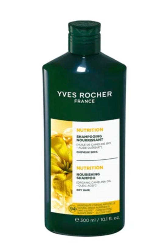 Yves Rocher Intensively Nourishing Hair Shampoo Camelina Oil All Hair Types 300 ml./ 10.1 fl.oz