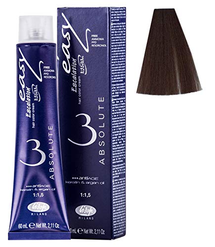 Lisap Easy Absolute 3 Hair Color Cream, 60 ml./2 fl.oz. (7/72 - Blonde Cool Beige)