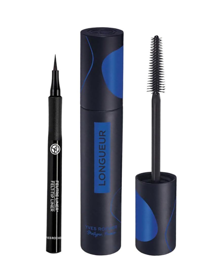 Yves Rocher Permanent Eyeliner Eye Contour Mascara Set of 2 Black 1 ml./7.8 ml