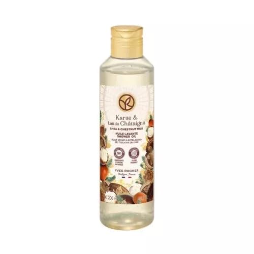 Yves Rocher Nourishing Karite & .leko Chestnut Body Shower Oil 200 ml./6.7 fl.oz. Limited Collection