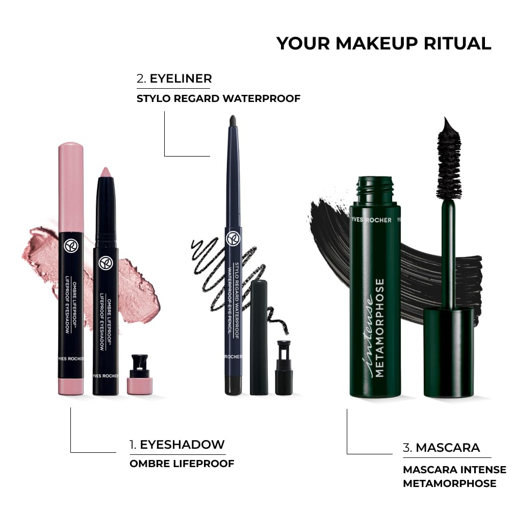 Yves Rocher Mascara Metamorphose 24H Long-Lasting Volumizing & Smudge-Proof Lash Metamorphosis – 7.8ml / 0.26flOz