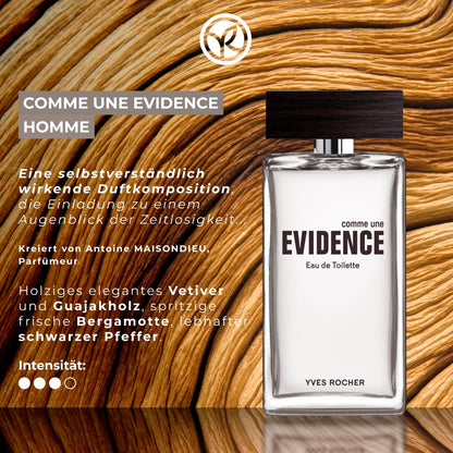 Yves Rocher Comme une Evidence Eau de Toilette for Men, 100 ml./3.3 fl.oz.