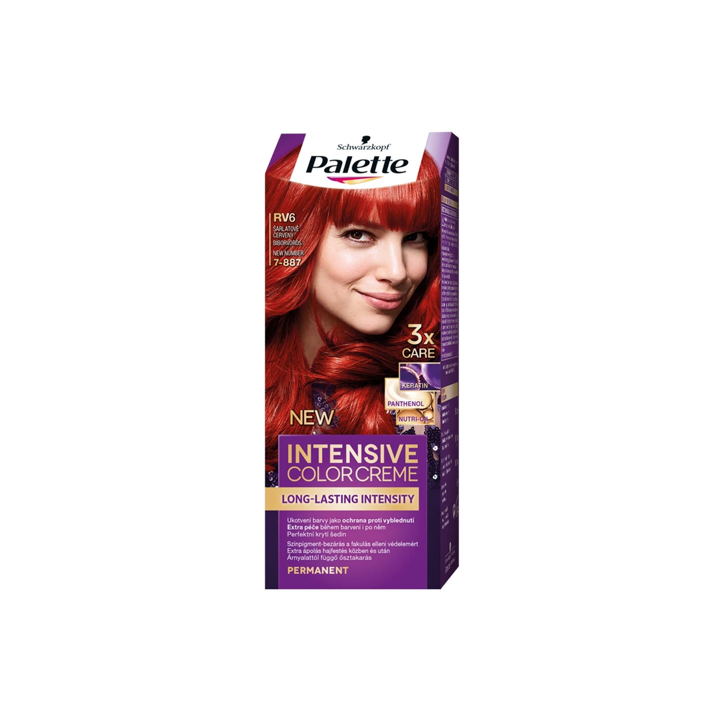 Palette Intensive Color Creme, 110 ml./3.7 fl.oz. (7-887 (RV6) - Scarlet Red)