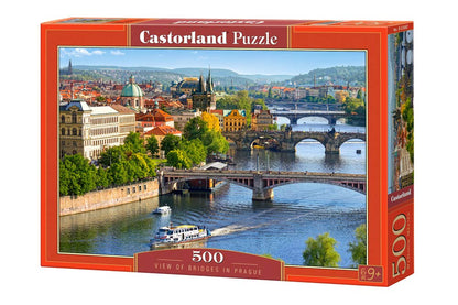 Castorland Puzzle 500 Pieces, View of Bridges in Prague - В-53087