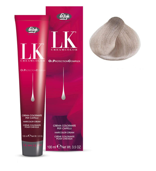Lisap LK Oil Protection Complex Hair Color Cream, 100 ml./3.38 fl.oz. (9/8 - Very Light Violet Blonde)
