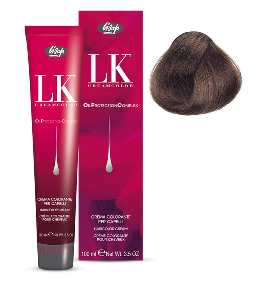 Lisap LK Oil Protection Complex Hair Color Cream, 100 ml./3.38 fl.oz. (7/78 - Medium Beige Violet Blonde)