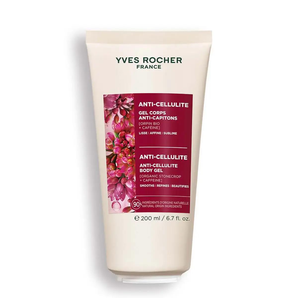 Yves Rocher Anti-Cellulite Moisturizing Gel Firmness & Smoothing – Moisturizing & Toning Skin Care Hydrating Body Moisturizer with Natural Ingredients 200ml / 6.7 fl oz