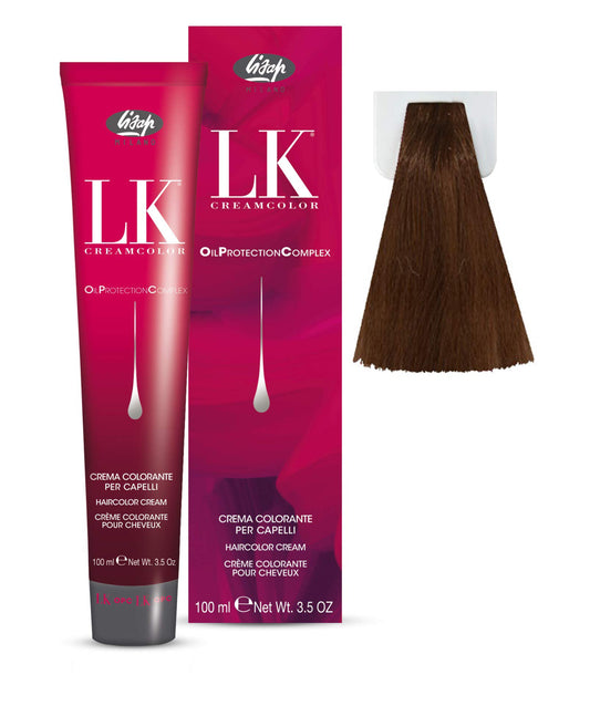 Lisap LK Oil Protection Complex Hair Color Cream, 100 ml./3.38 fl.oz. (8/3 - Light Golden Blonde)