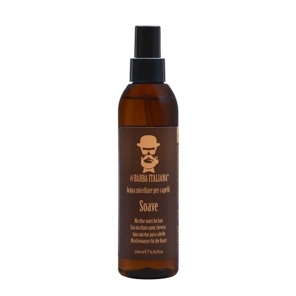 Barba Italiana Soave Micellar Hair Water for Men 200ml/6.76flOz - Gentle Cleansing and Refreshing