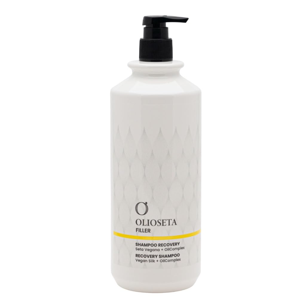 Olioseta Filler Recovery Shampoo with Vegan Silk and Keratin - Professional Repair for Damaged Hair - 1000ml