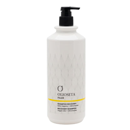 Olioseta Filler Recovery Shampoo with Vegan Silk and Keratin - Professional Repair for Damaged Hair - 1000ml