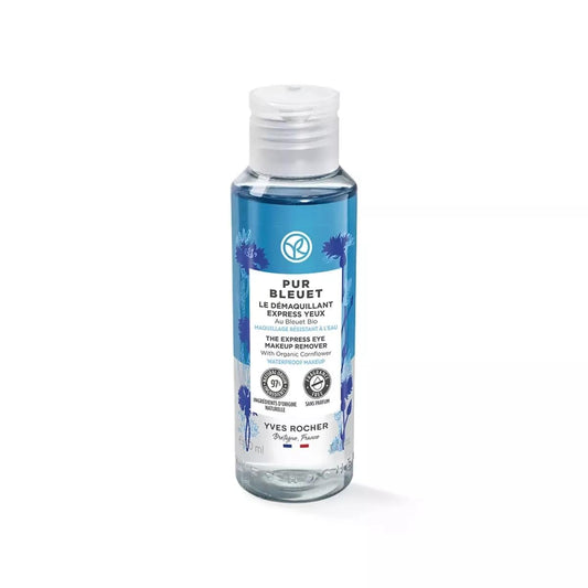 Yves Rocher Pur Bleuet Express Mooisturising Eye Makeup Remover Moisturising Day Care - 100 ml./3.3 fl.oz.