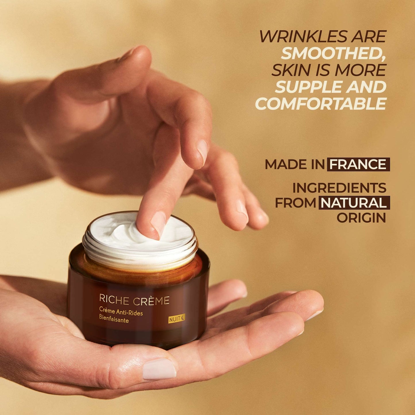 Yves Rocher Comforting Anti-Wrinkle Riche Crème Night | Soften & Smooth Skin | 1.7 fl oz