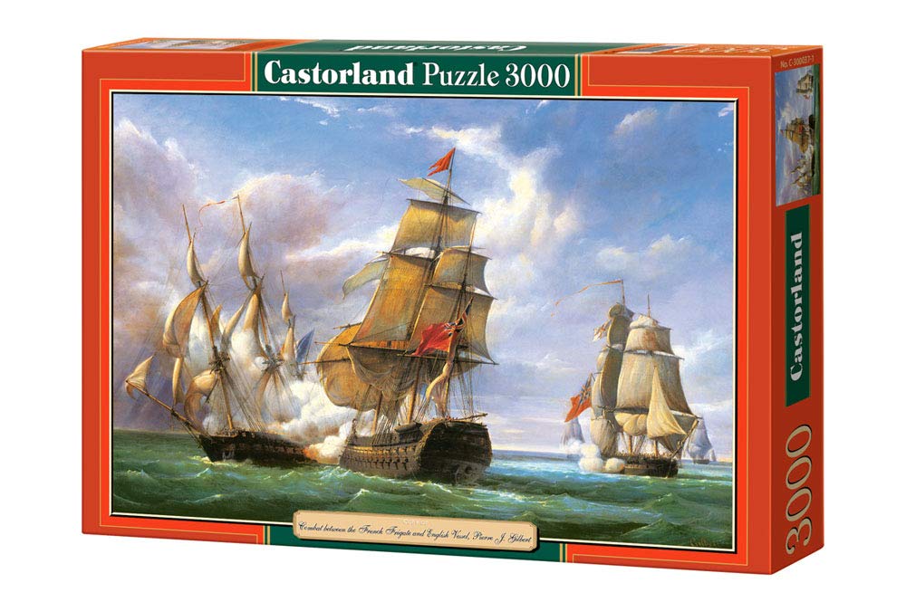 Castorland Puzzle 3000 Pieces, Copy of „Combat Between The French Frigate 'La Canonniere' and The English Vessel 'The Tremendous' - С-300037