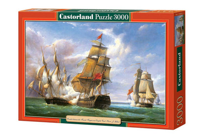 Castorland Puzzle 3000 Pieces, Copy of „Combat Between The French Frigate 'La Canonniere' and The English Vessel 'The Tremendous' - С-300037