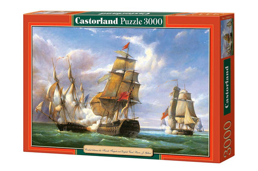 Castorland Puzzle 3000 Pieces, Copy of „Combat Between The French Frigate 'La Canonniere' and The English Vessel 'The Tremendous' - С-300037