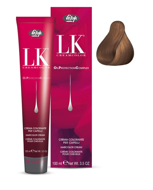 Lisap LK Oil Protection Complex Hair Color Cream, 100 ml./3.38 fl.oz. (7/7 - Medium Beige Blonde)