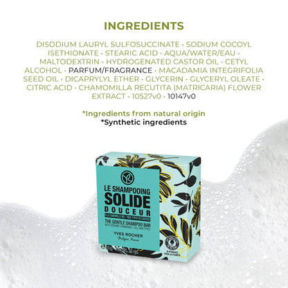 Yves Rocher Gentle Shampoo Bar ? Chamomile ? All Hair Types ? 60g ? 1 Ct