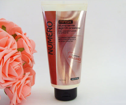 Brelil Numero Illuminating Mask with Precious Oils for bright, shiny Hair (10.1 fl.oz.)