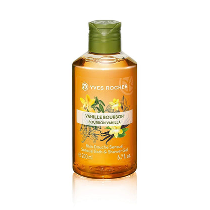 Yves Rocher Les Plaisirs Nature Sensual Bath & Shower Gel Bourbon Vanilla - 200 ml./6.7 fl.oz.