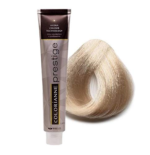 Brelil Colorianne Prestige Technologically Advanced Cream Dyeing Treatment Hydra Color Technology, Ultra-Light Ash Blonde, 100 ml./3.38 fl.oz. (10/10)